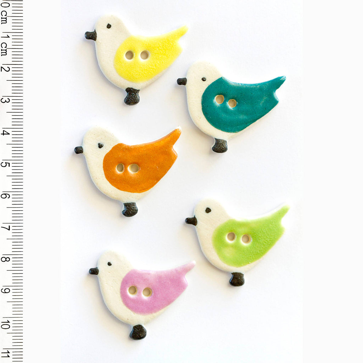 Handmade Sewing Buttons - Bird