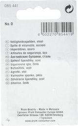 Prym Safety Pins with Coil No. 0, Silver, 27 mm - 085441