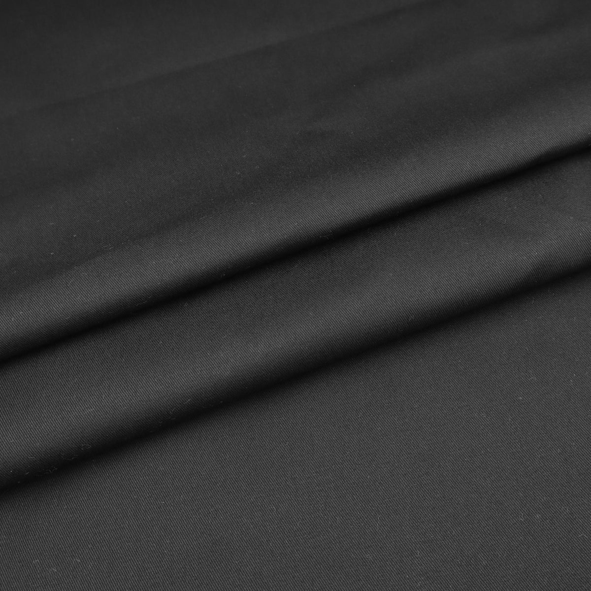 100% Cotton Drill Heavyweight Twill for Workwear, Uniforms & Beanbags Fabric - Black