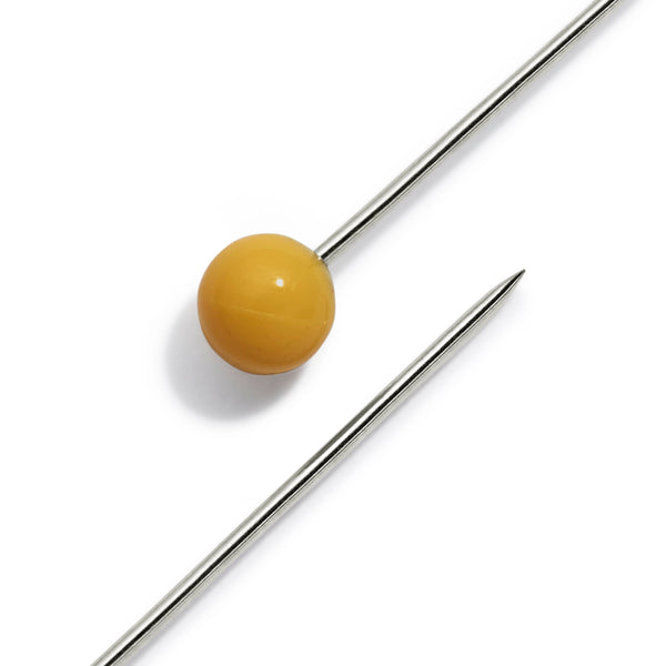 Prym Plastic-Headed Pins V2A 0.65x45mm in Gold Colour - 028485