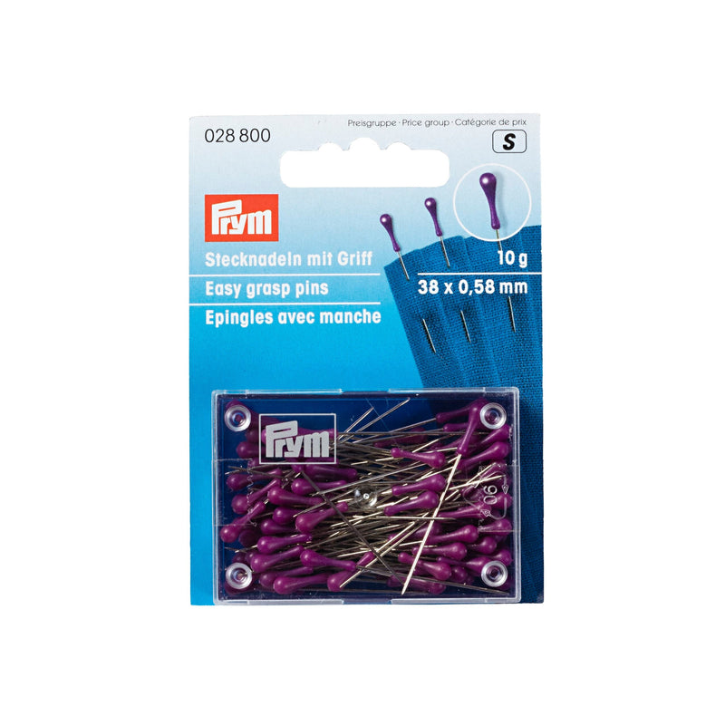 Prym Easy Grasp Pins 38x0.58mm Si-Col Vio 10g - 028800