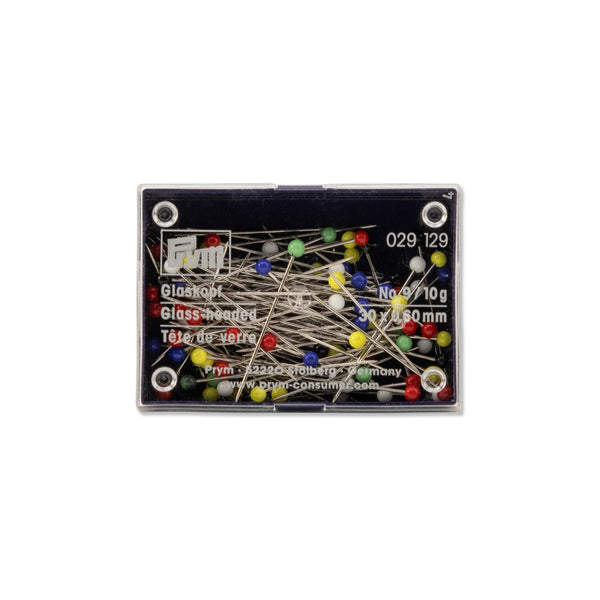 Prym Glass-headed Pins No. 9: Assorted Colours 0.60 x 30 mm - 029129