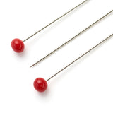 Prym Glass-headed Pins 0.40 x 35 mm Red - Quality Crafting Tools - 029700