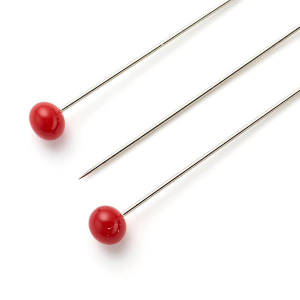 Prym Glass-headed Pins 0.40 x 35 mm Red - Quality Crafting Tools - 029700