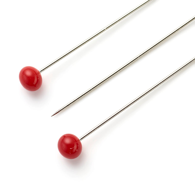 Prym Glass-headed Pins 0.40 x 35 mm Red - Quality Crafting Tools - 029700
