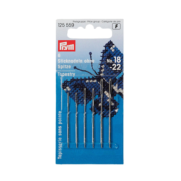Prym Embroidery Needles: Tapestry Blunt Point No. 18-22 Assorted - 125559