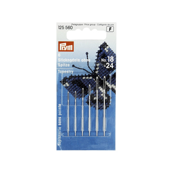Prym Embroidery Needles: Tapestry Blunt Point No. 18-24 Assorted - 125560