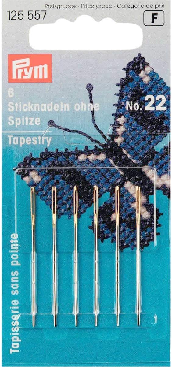 Prym Embroidery Needles No. 22: Blunt Point, Multi-Colour - 125557
