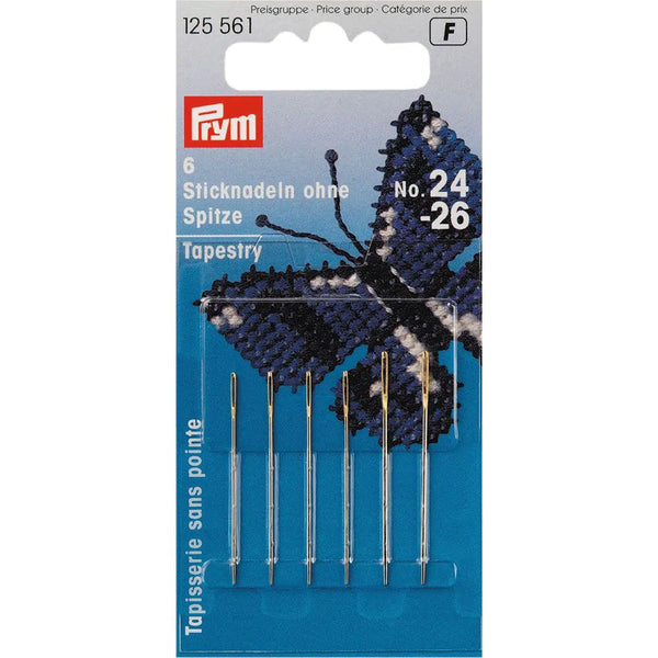 Prym Embroidery Needles: Tapestry Blunt Point No. 24-26 Assorted - 125561