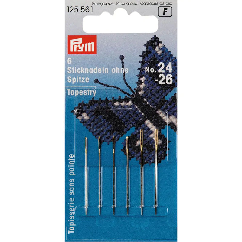 Prym Embroidery Needles: Tapestry Blunt Point No. 24-26 Assorted - 125561