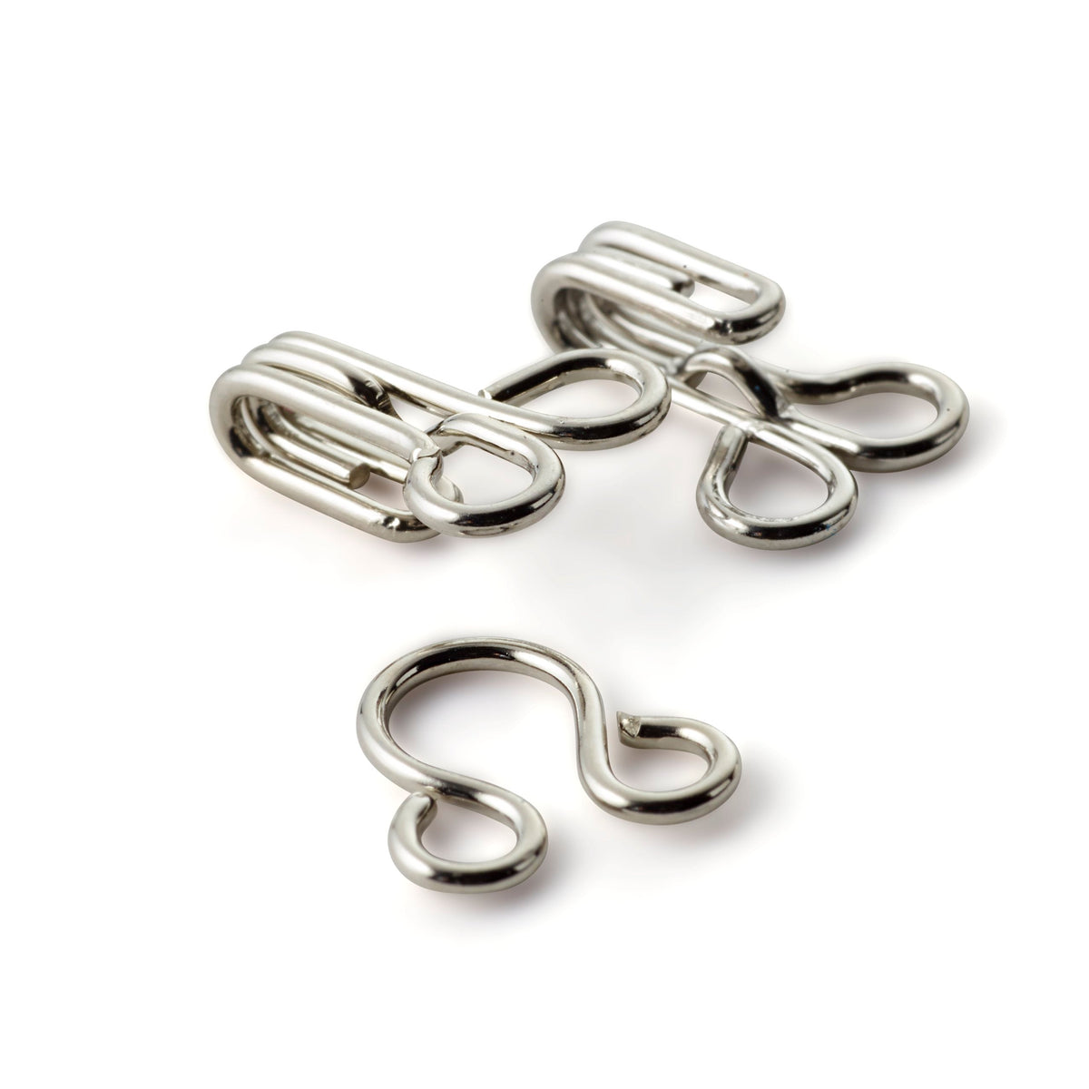 Prym Hooks and Eyes: Brass 2 Silver Colour for Secure Fastening - 263845