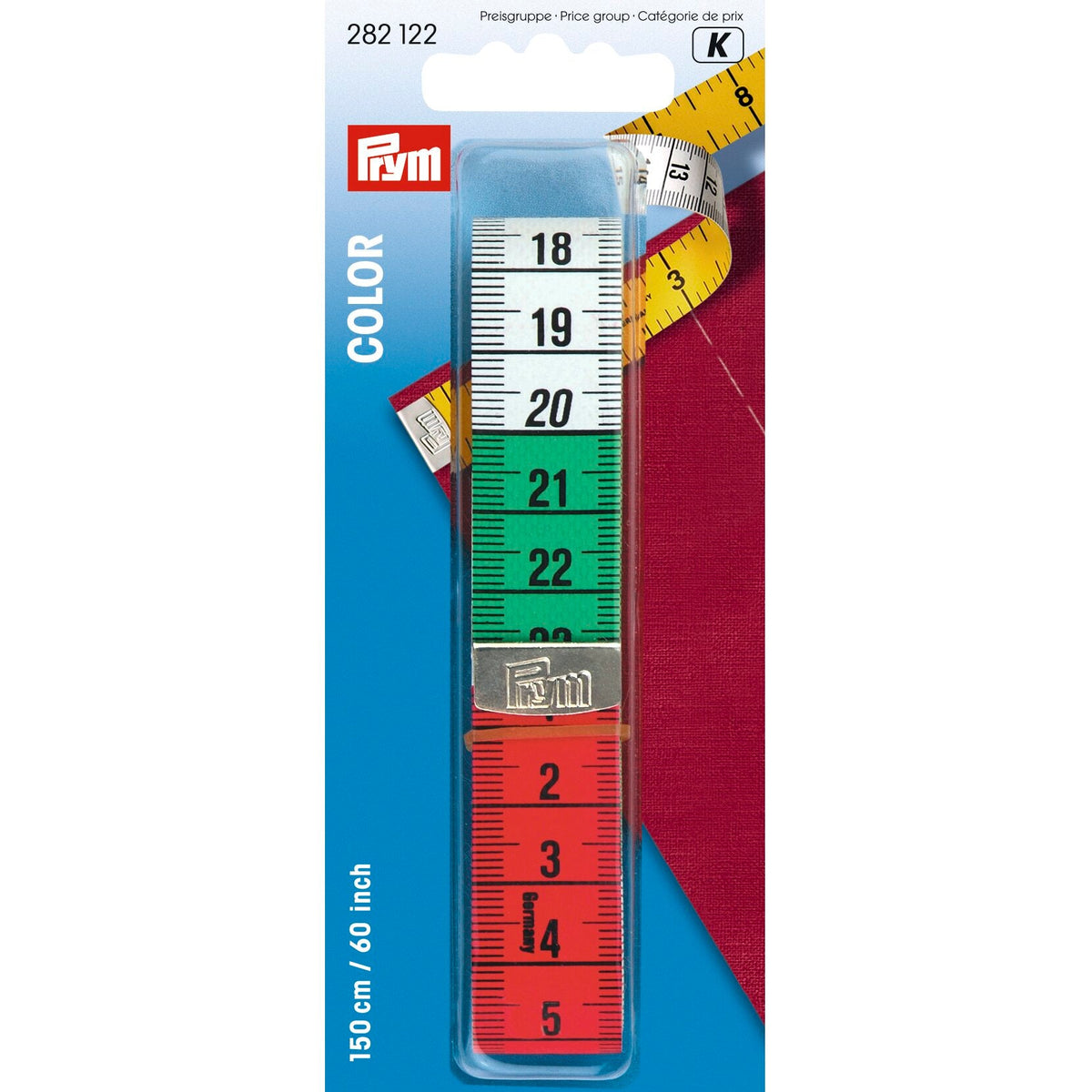 Prym Tape Measure: Colourful 150 cm/60 inch for Precision - 282122