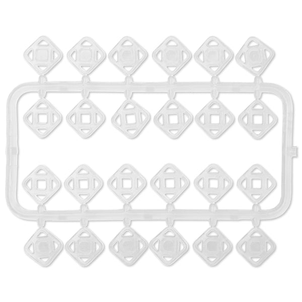 Prym Sew-On Snap Fasteners: 7mm Transparent Plastic Squares - 347118