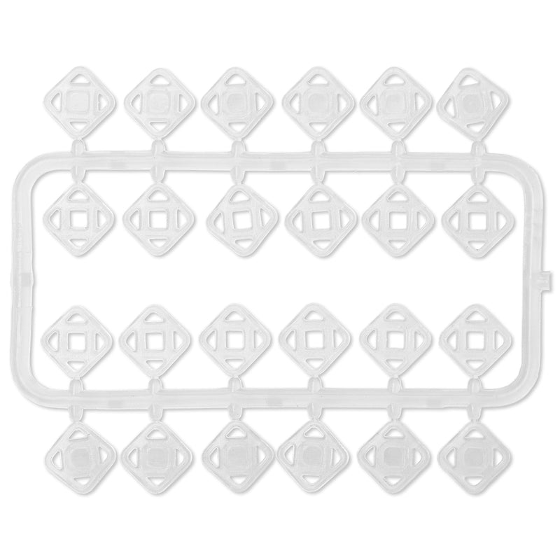 Prym Sew-On Snap Fasteners: 7mm Transparent Plastic Squares - 347118