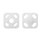 Prym Sew-On Snap Fasteners: 9mm White Plastic Squares - 347125