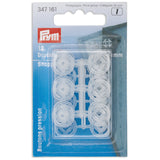 Prym Sew-On Snap Fasteners: 13mm Transparent Plastic - 347161