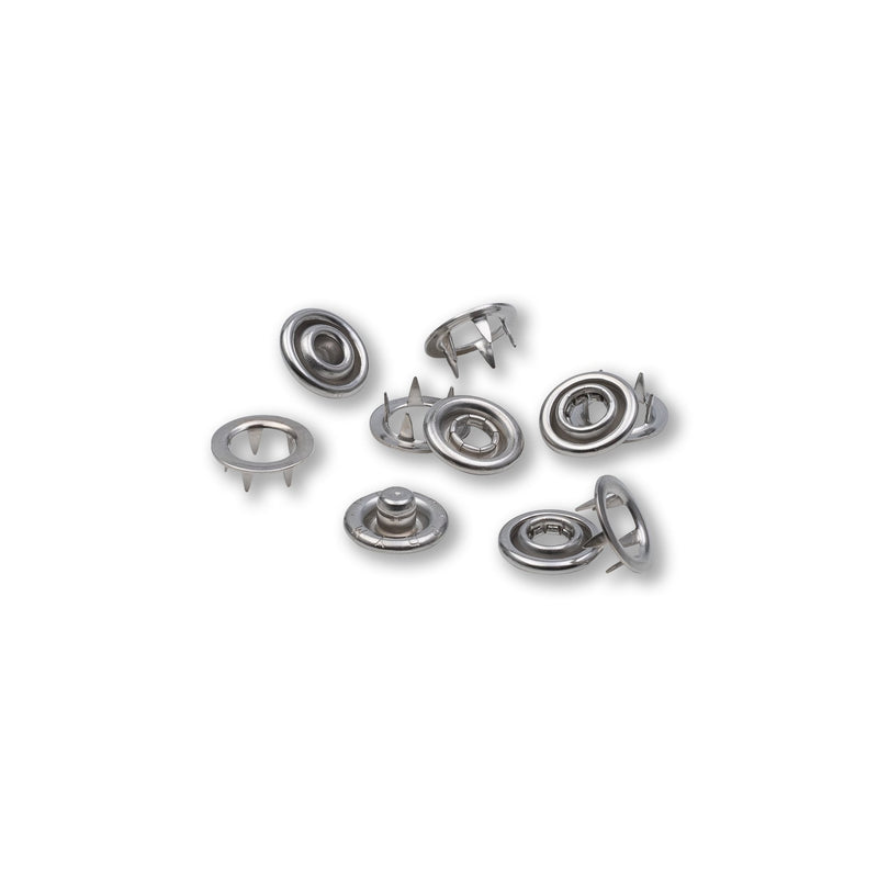 Prym Refill Packs: Brass Pronged Ring Silver 10mm 390107 - 390106