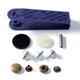 Prym Non-Sew Fasteners: ANORAK Brass 15mm Antique Finish - 390299