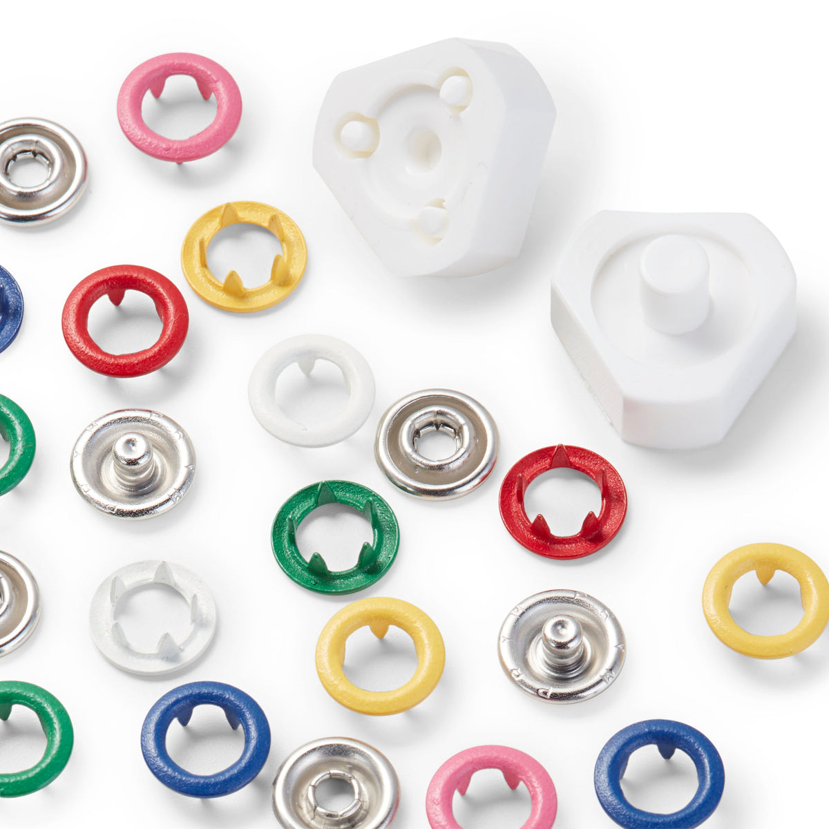 Prym: PL Jersey Colourfast Buttons 8mm in 6 Vibrant Colours - 390740