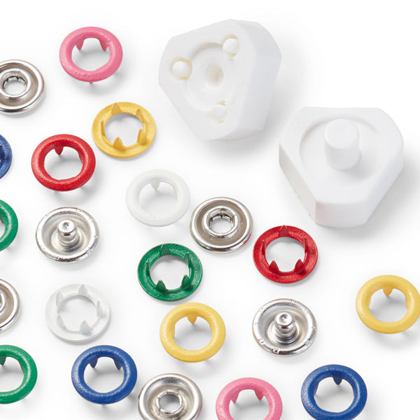 Prym: PL Jersey Colourfast Buttons 8mm in 6 Vibrant Colours - 390740