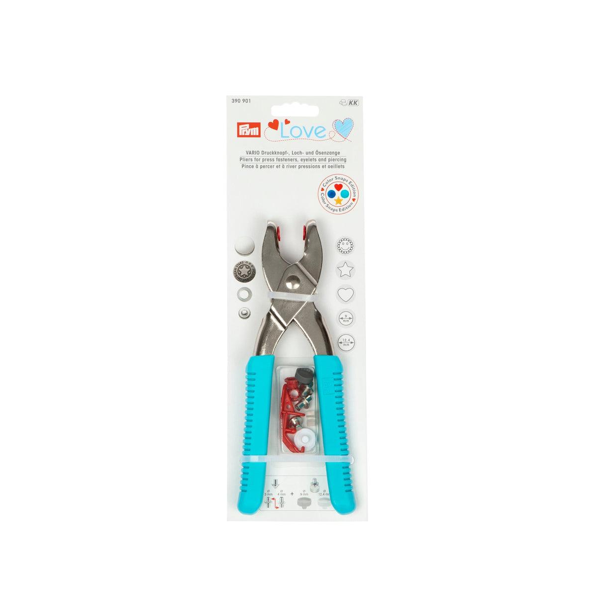 Prym Vario Pliers Mint with Piercing and Colour Snaps Tools - 390901