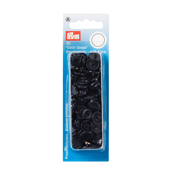 Prym Non-Sew Colour Snaps 12.4mm Navy: Easy Fastening Solution - 393102