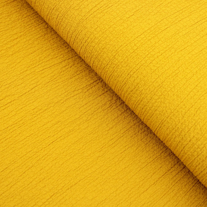 Plain Solid Rayon Crinkle Seersucker - Gold