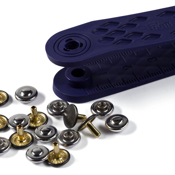 Prym Rivets 9mm Silver/Antique Steel - 403101