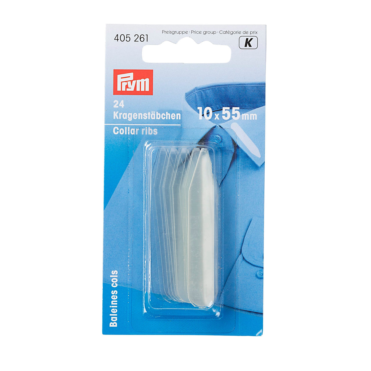 Prym Colourlar Ribs: Transparent Plastic 10 x 55 mm - 405261