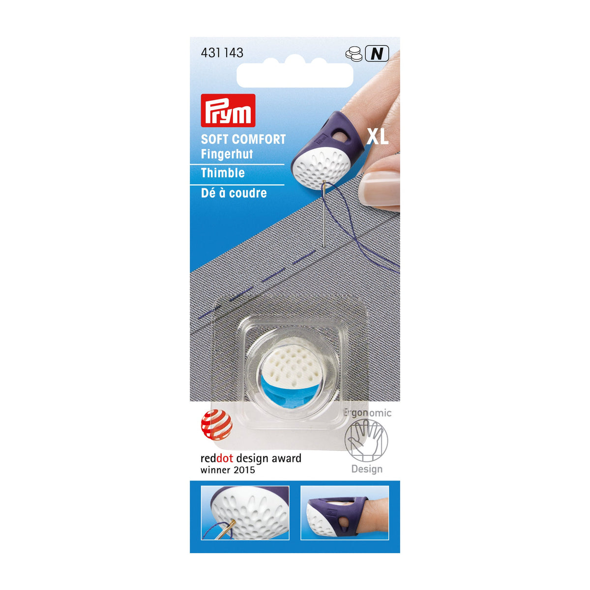 Prym Thimble Ergonomics XL: Comfort and Precision Sewing - 431143