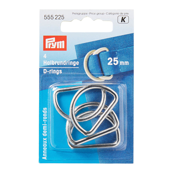 Prym D-Rings 25mm Silver Colour: Durable & Stylish Fasteners - 555225