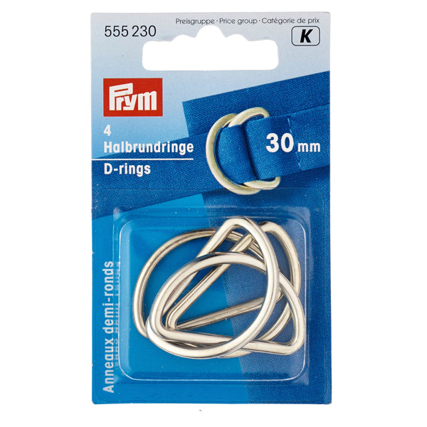 Prym D-rings 30 mm Silver Colour: Durable and Stylish Fasteners - 555230