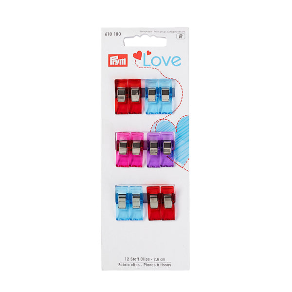 Prym Love Fabric Clips 2.6 cm - Perfect for Crafting Projects - 610180