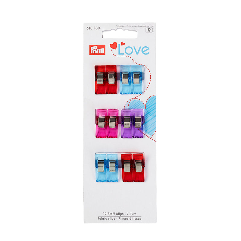 Prym Love Fabric Clips 2.6 cm - Perfect for Crafting Projects - 610180