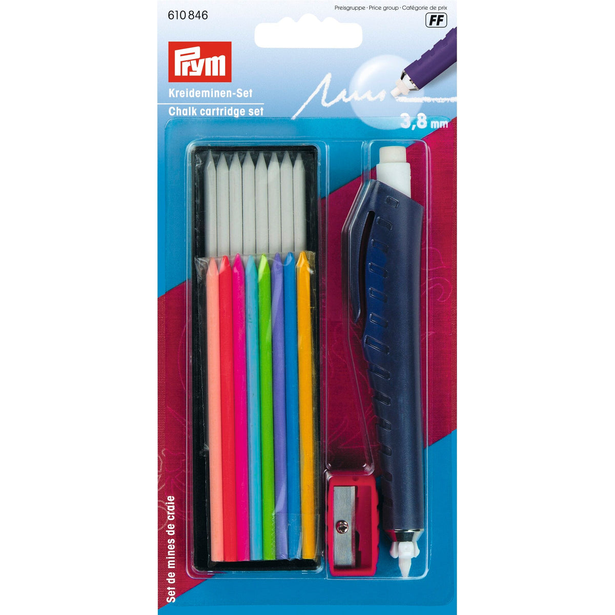 Prym Chalk Cartridge Set for Precise Marking with Eraser Cartridge - 610846