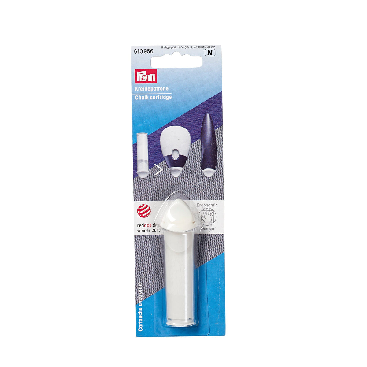 Prym Chalk Cartridge: Ergonomic White for Precise Marking - 610956