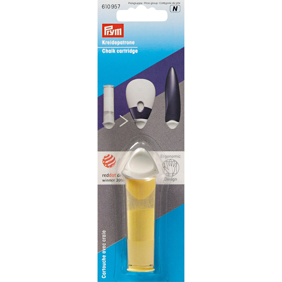 Prym Chalk Cartridge: Ergonomic Yellow for Precise Marking - 610957