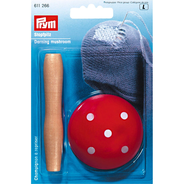 Prym Darning Mushroom: Natural Lacquered Toadstool Pattern Tool - 611266