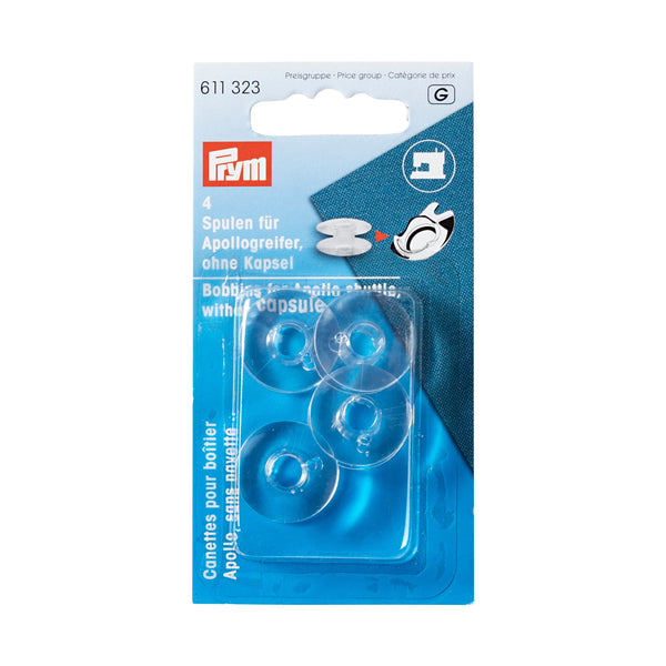 Prym Bobbins: Durable 20mm Plastic for Horizontal Shuttles - 611323
