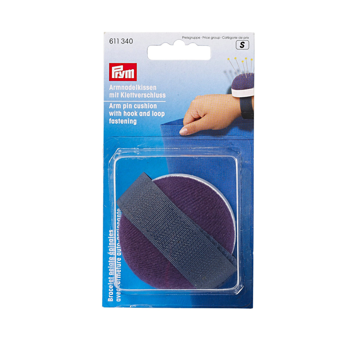Prym Arm Pin Cushion: Secure Blue Strap for Easy Sewing - 611340