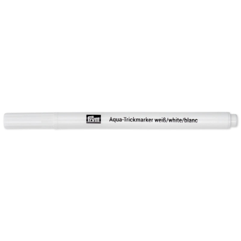 Prym Aqua Marking Pen: Water Erasable White for Easy Marking - 611824
