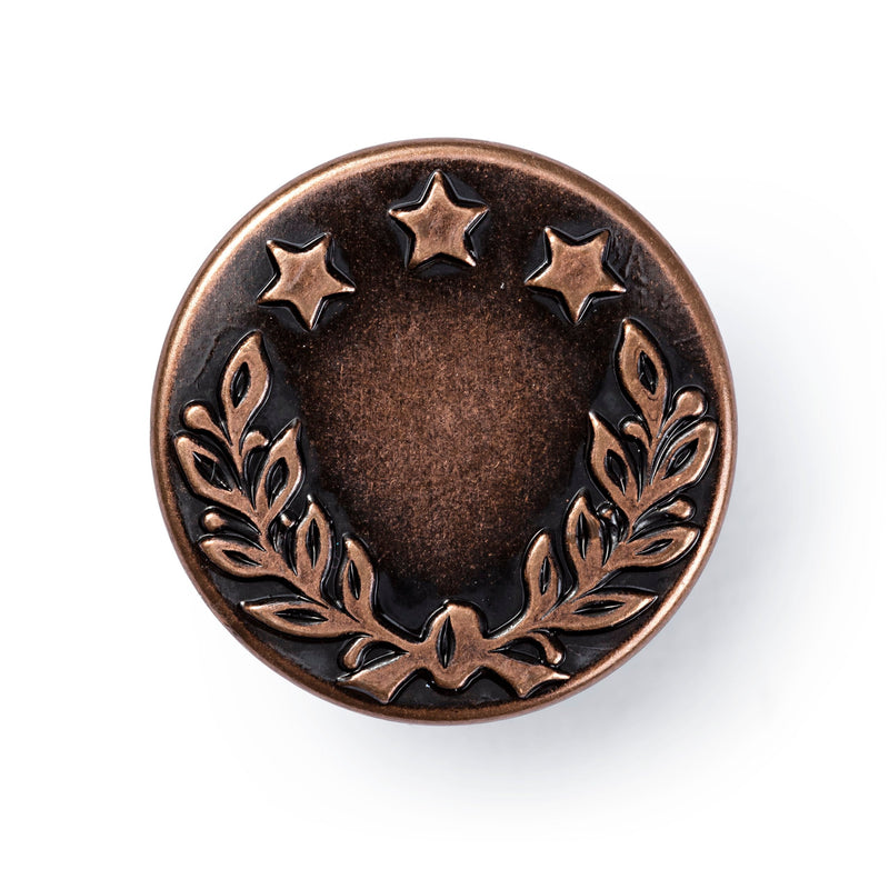 Prym Jeans-Buttons: Brass Laurel Wreath 17mm Antique Copper - 622241