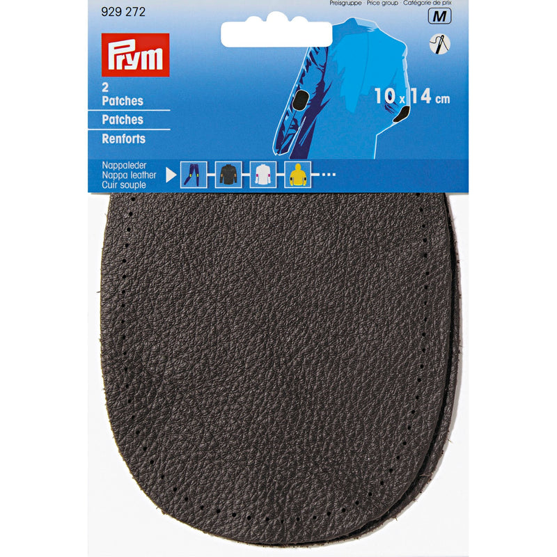 Prym Nappa Leather Patches for Sewing - Dark Brown 10x14 cm - 929272