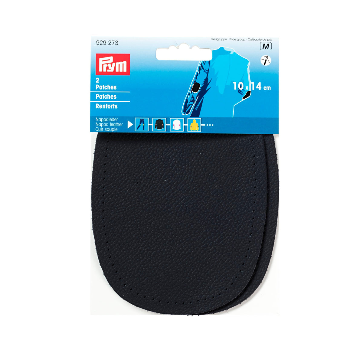 Prym Nappa Leather Patches for Sewing - Dark Blue 10x14 cm - 929273