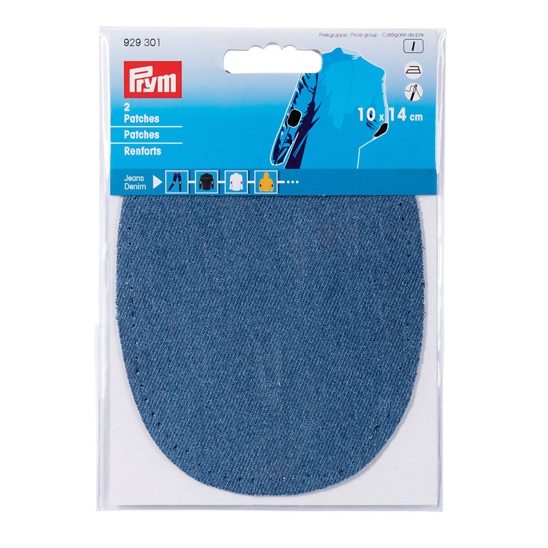 Prym Patches for Denim: Iron-On 10x14 cm in Medium Blue - 929301