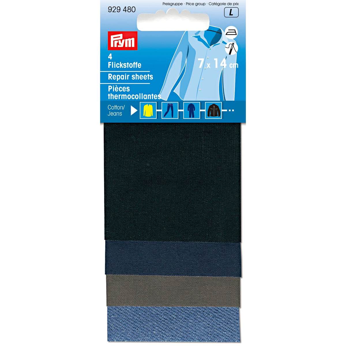 Prym Iron-On Repair Sheets: Assorted Colours for Easy Fixes - 929480