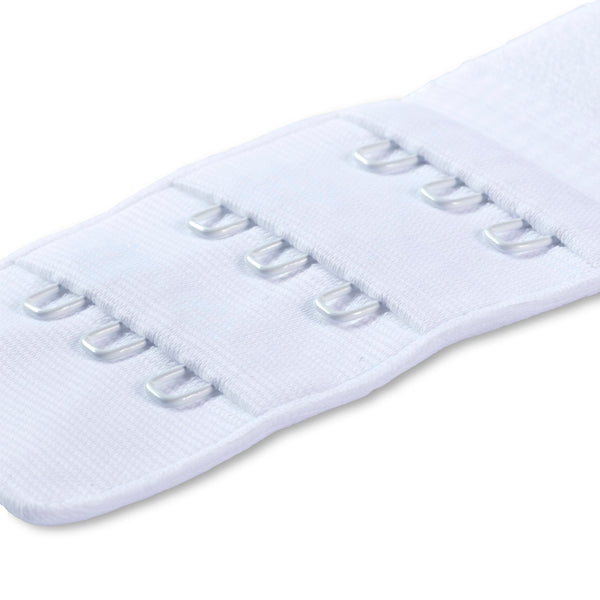 Prym Bra Extender 40mm: 3x3 Hooks in White for Perfect Fit - 992145
