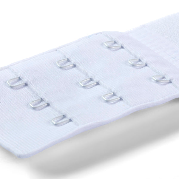 Prym Bra Extender 50mm: 3x3 Hooks in White for Perfect Fit - 992150