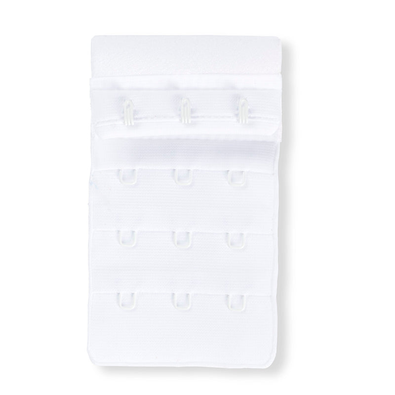 Prym Bra Extender 50mm: 3x3 Hooks in White for Perfect Fit - 992150