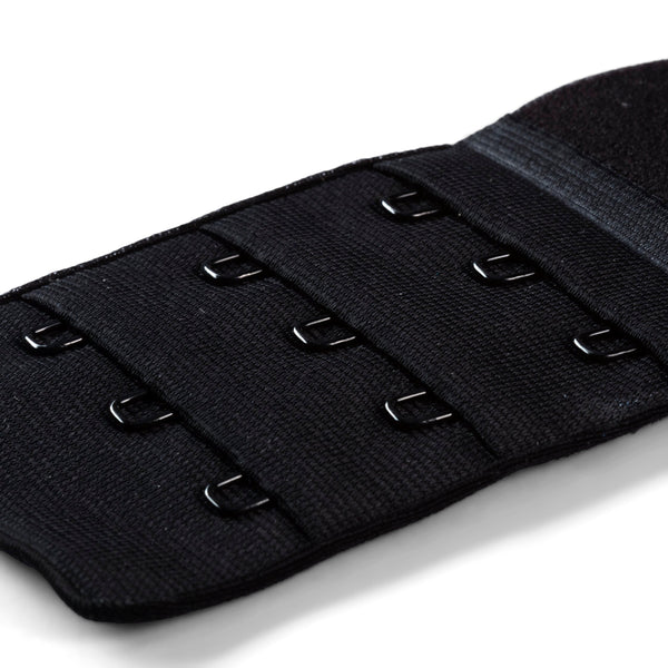 Prym Bra Extender 50mm: 3x3 Hooks in Black for Perfect Fit - 992151